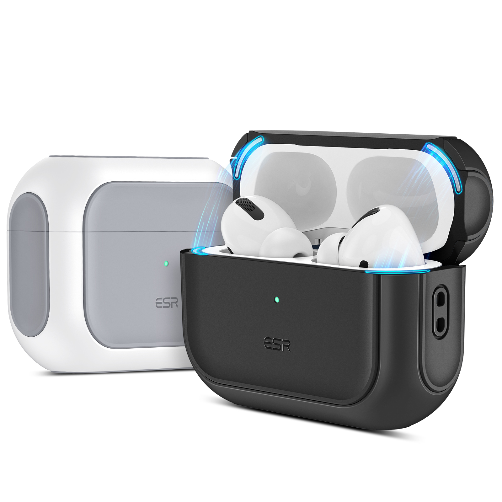 ESR for AirPods Pro Case (2023/2022/2019, 2nd/1st Gen), Compatible with  Airpods Pro 2 (USB-C/Lightning Cable), MagSafe Ready, Magnetic Lid Lock,  Full