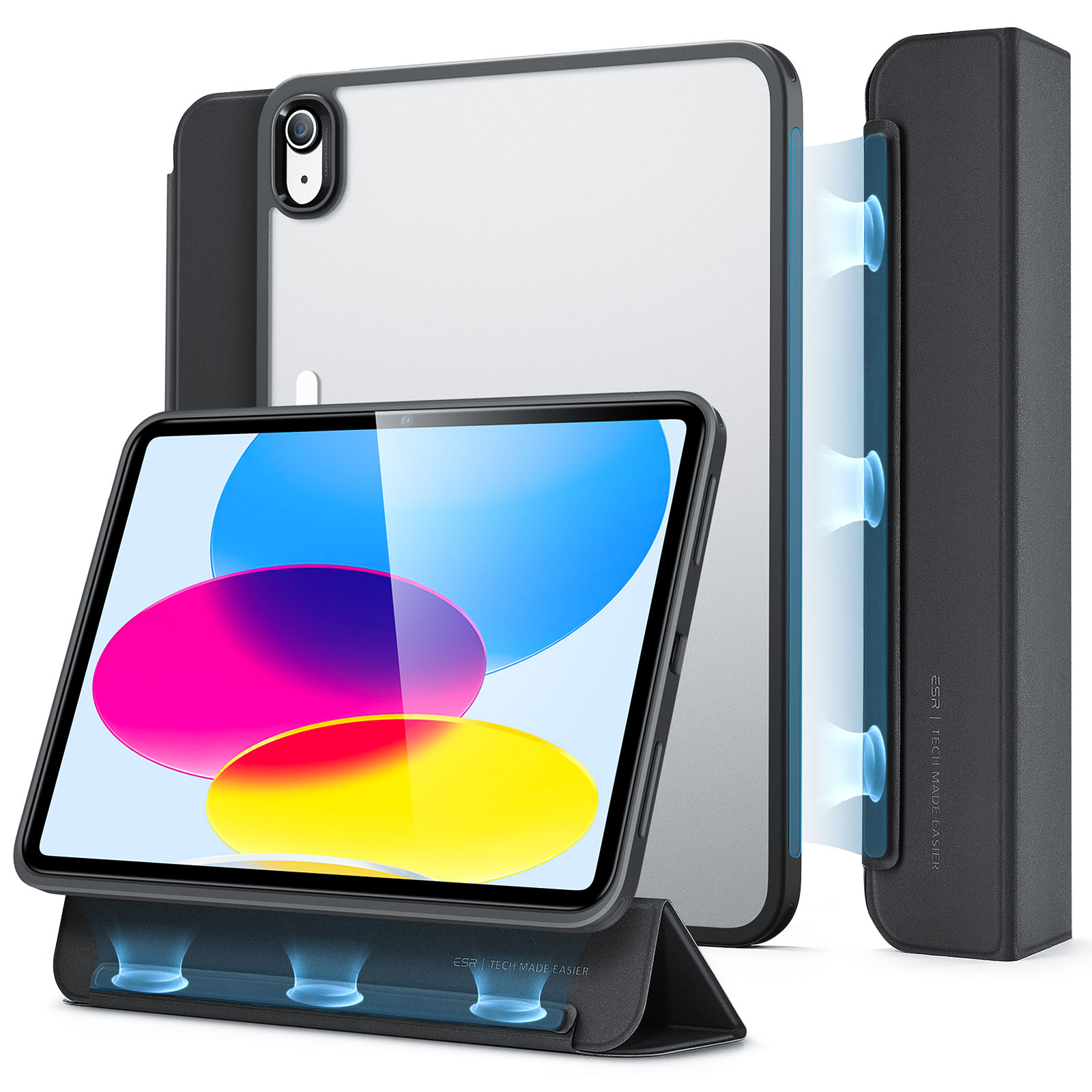 色:ホワイトESR iPad 第10世代 ケース 2022対応 10.9イン