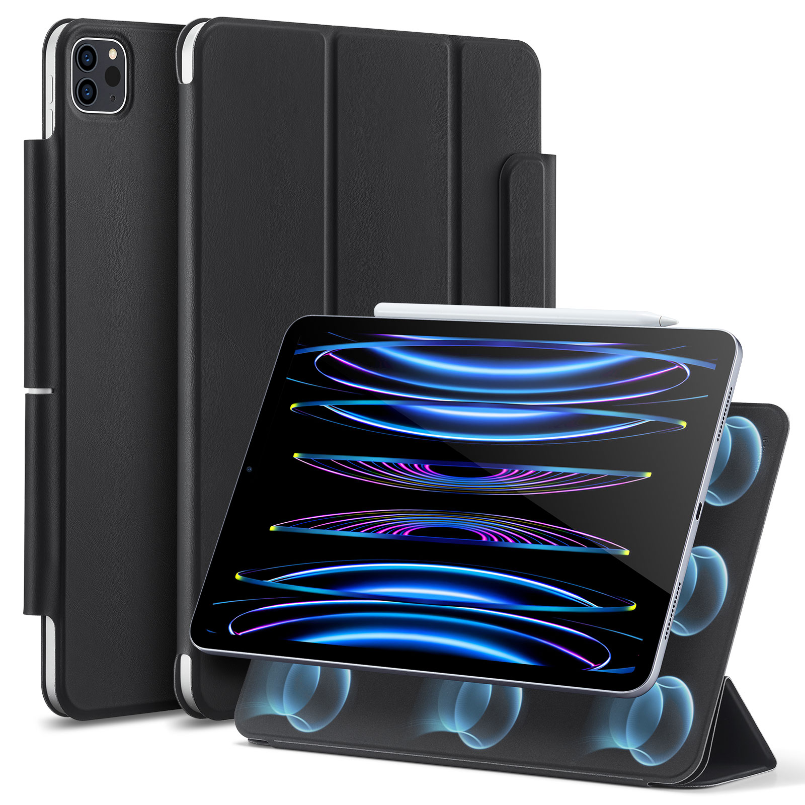 ESR for iPad Pro 11 inch Case, iPad 11 Pro Case (2022/2021/2020, 4th/3rd/2nd Generation), Convenient Magnetic Attachment, 2-Way Stand, Full Pencil 2