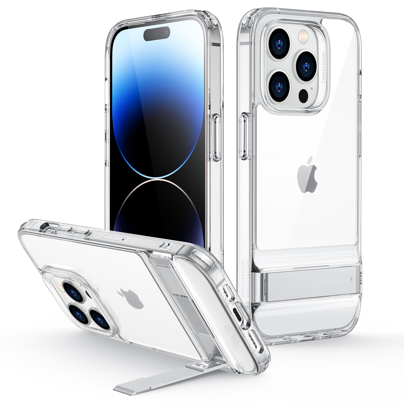 Pack Funda Metal Kickstand para iPhone 14 Pro Max y 3 Protectores de  pantalla ESR