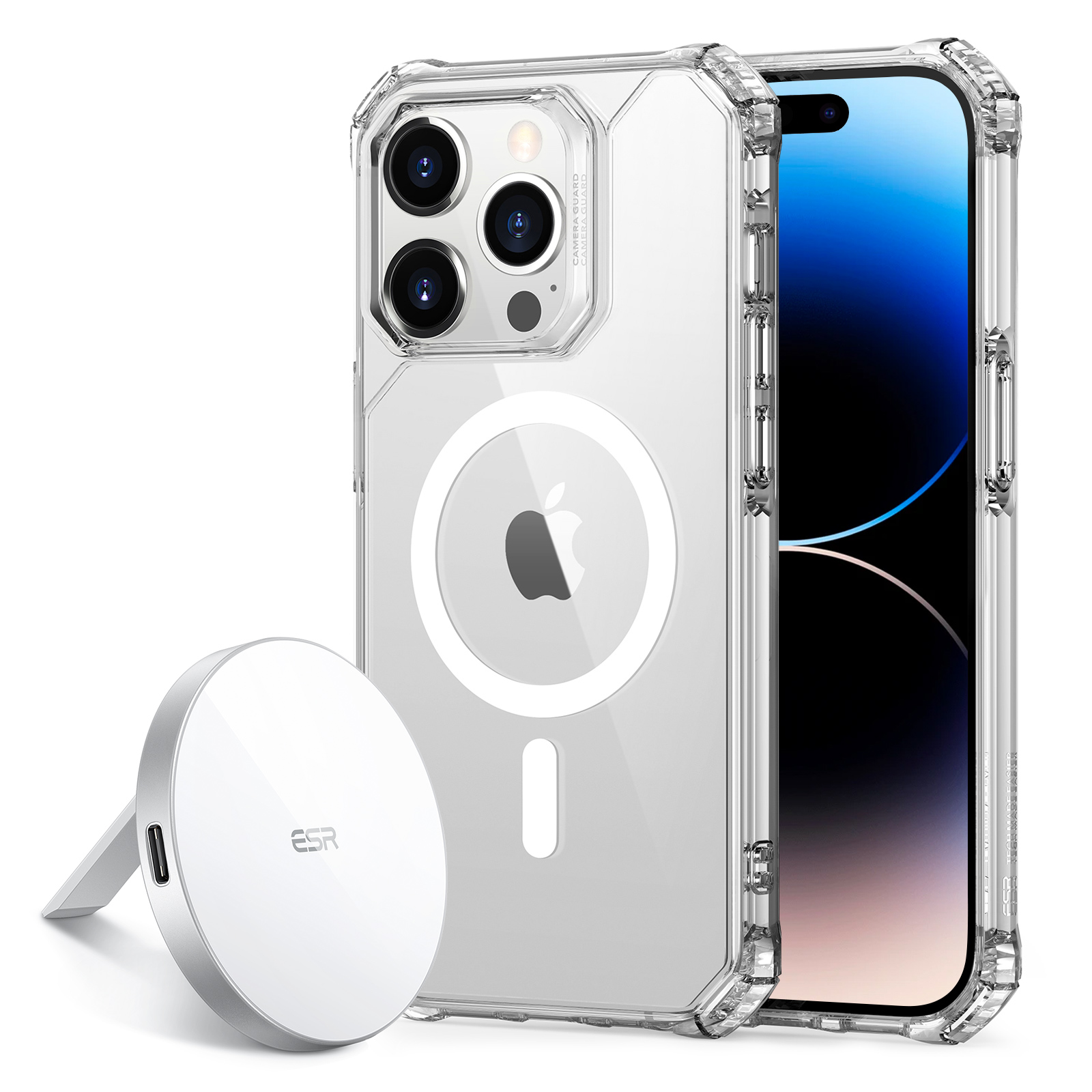 Coque Transparente Air Armor Magsafe et Chargeur MagSafe pour iPhone 14 Pro  (2022)