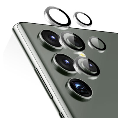 Pelican Aluminum Ring Lens Protectors for Galaxy S23 Ultra - Black