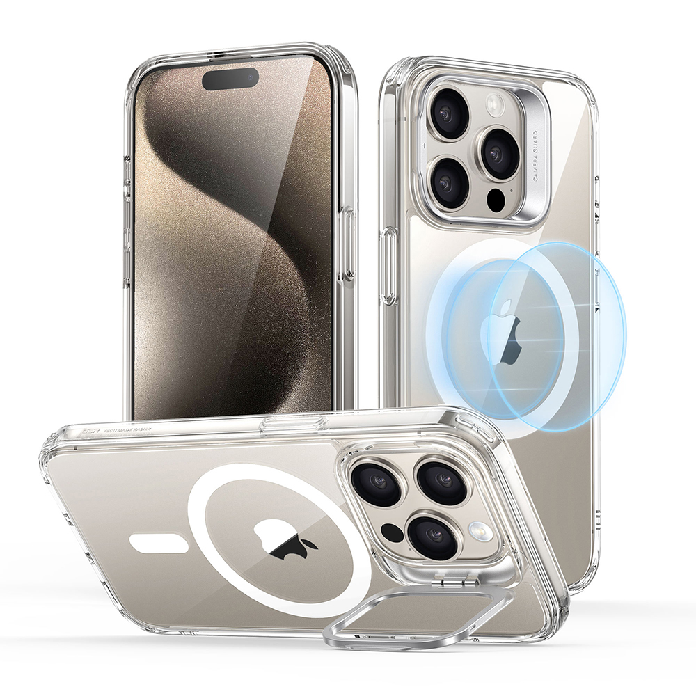 The ESR Hybrid Clear case with stand. : r/iPhone15Pro