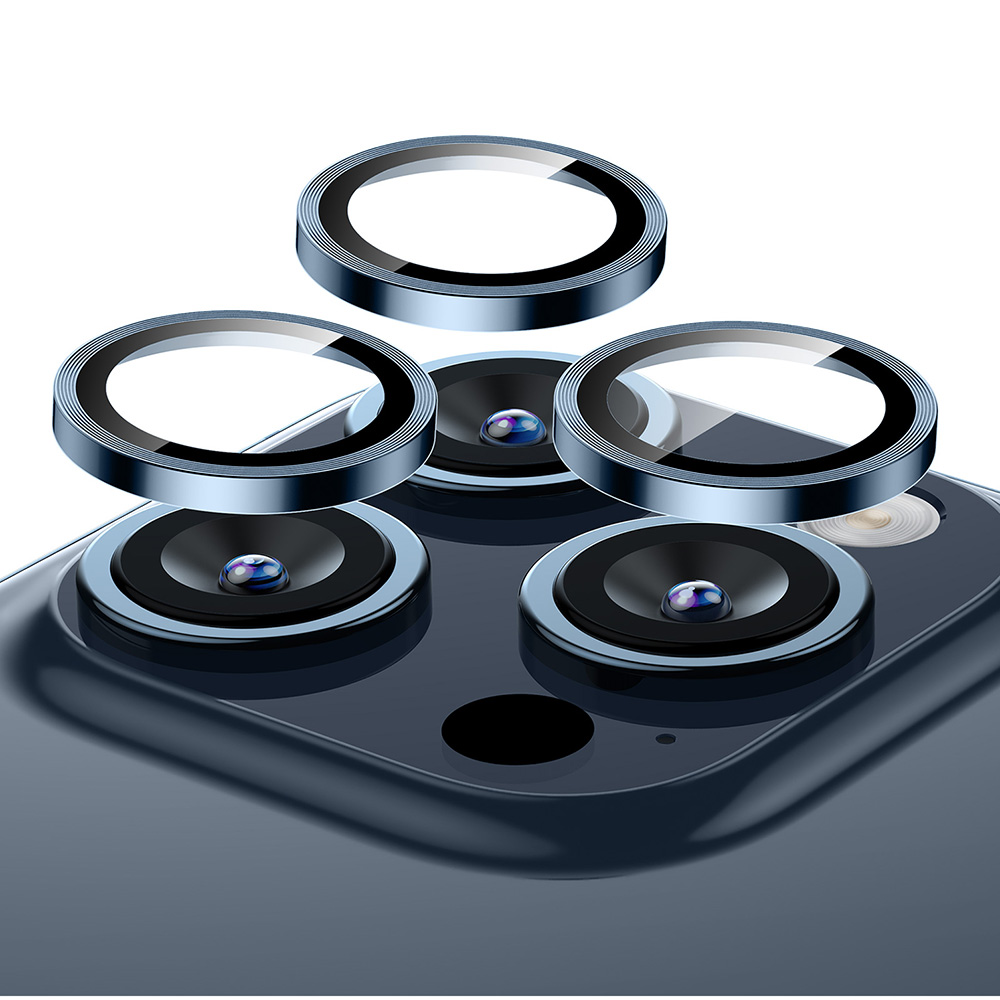 Hat Prince Protecteur d'objectif aluminium verre trempé iPhone 15 Pro Max  Transparent