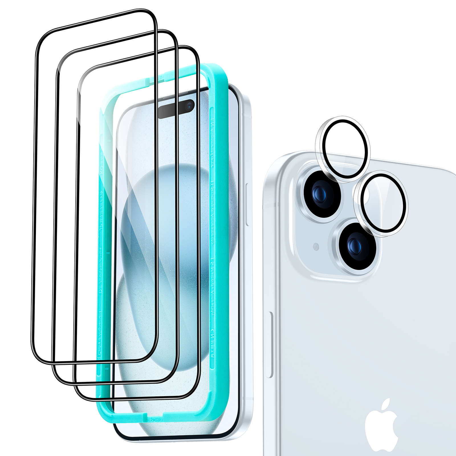 Protector de pantalla de cristal templado de alta calidad para Apple iPhone  15 Pro Max, transparente - The Kase