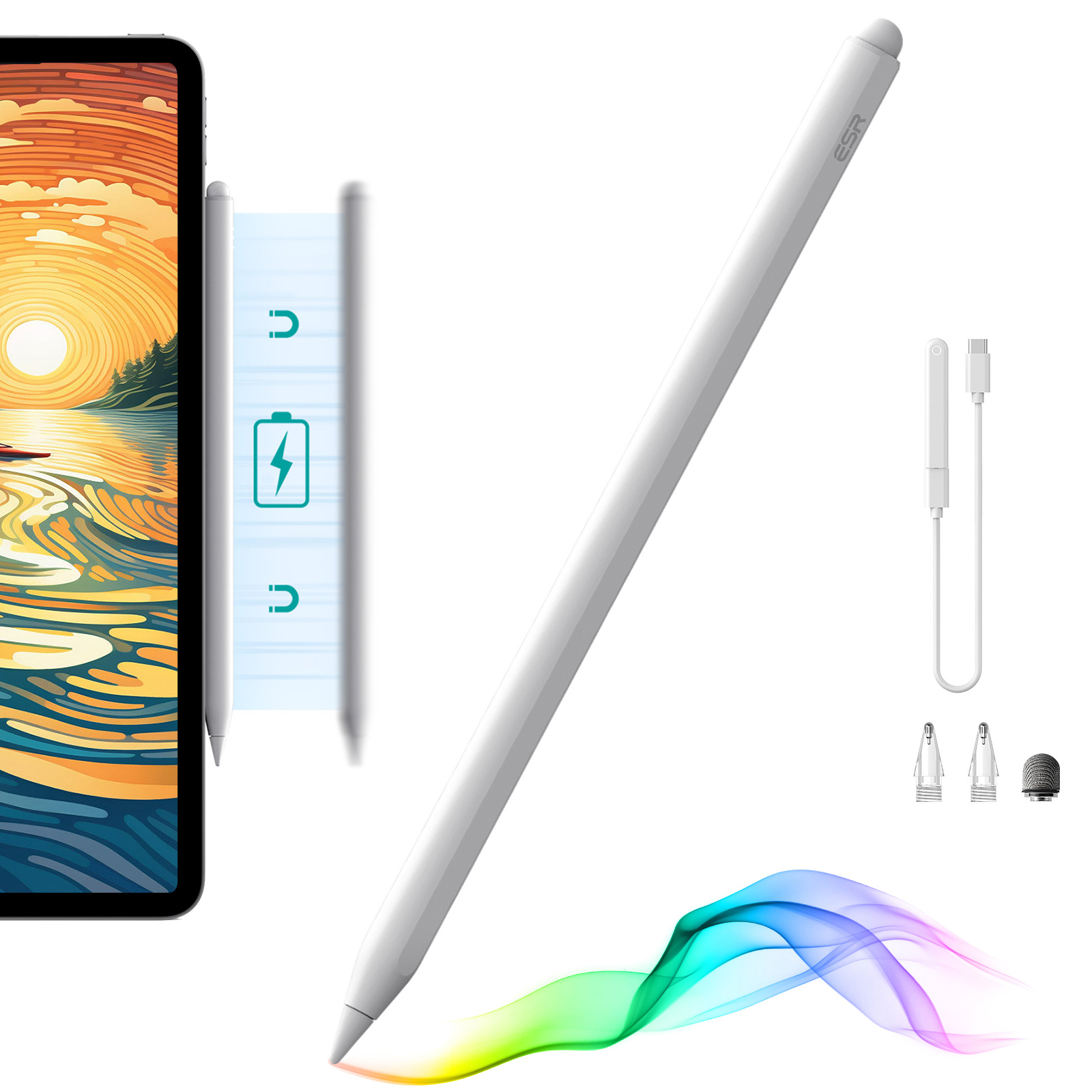 Stylo stylet actif, crayon tablette Android Ios Stylus pour ipad/smartphone