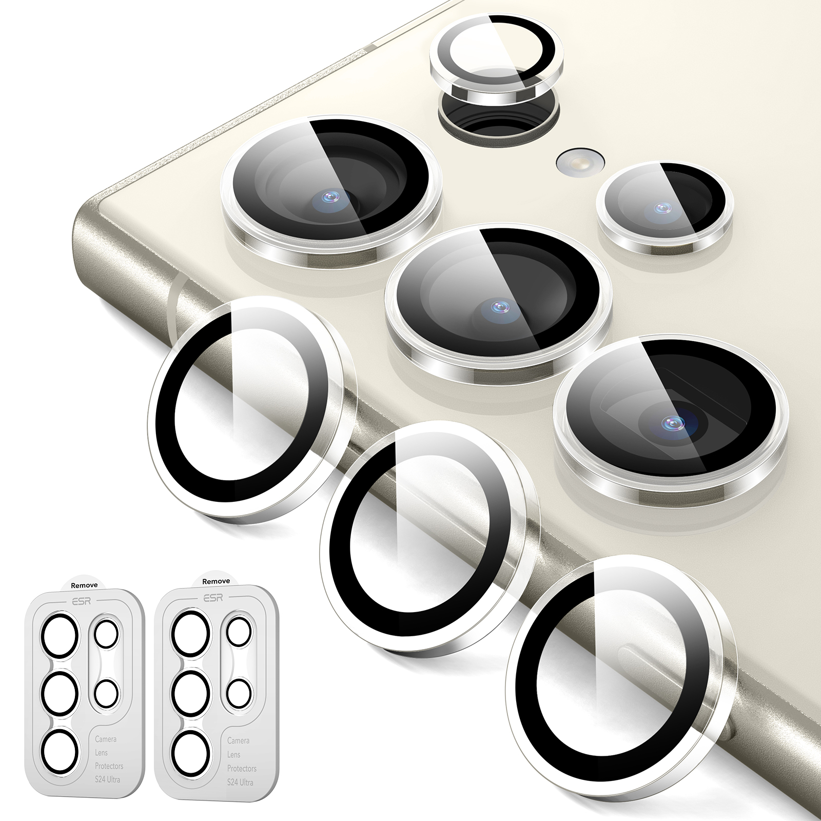Protecteur d'objectif d'appareil photo pour Samsung Galaxy S24