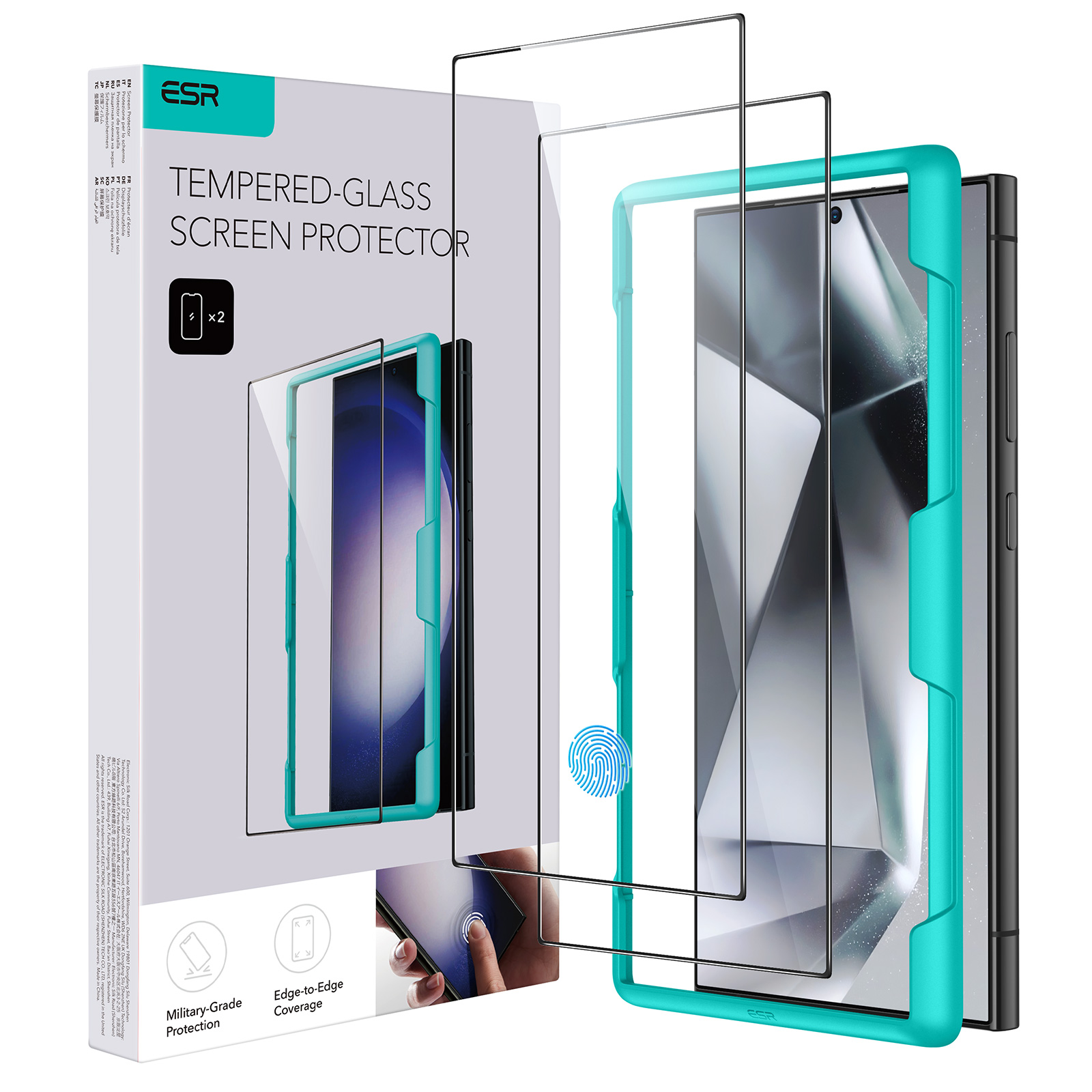Protecteur d’écran en verre trempé pour Galaxy S24 Ultra