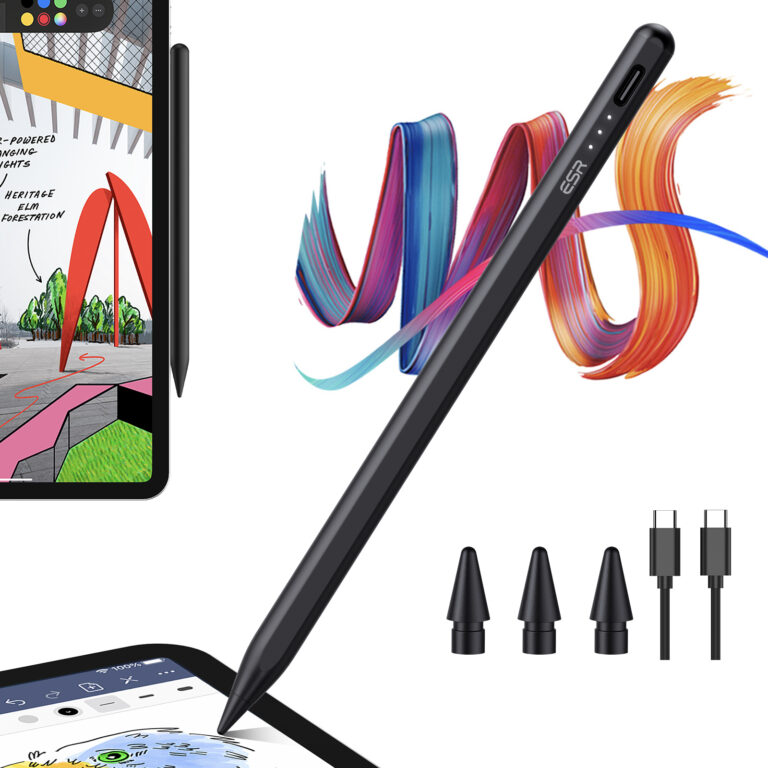 Digital Pencil with Synthetic Resin Nib for iPad Air, Pro, and mini-ESR