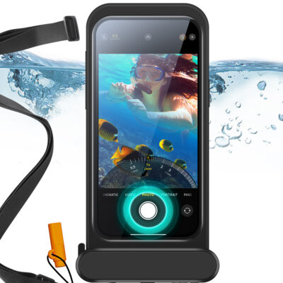 iphone 15 pro max waterproof phone pouch black