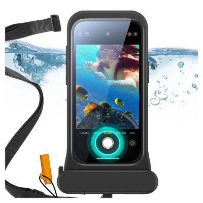 iphone 15 pro waterproof phone pouch black