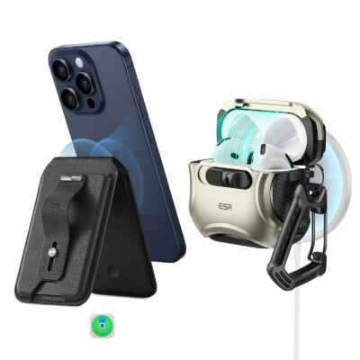 titanium airpods 4 case with lock and magsafe wallet with find my