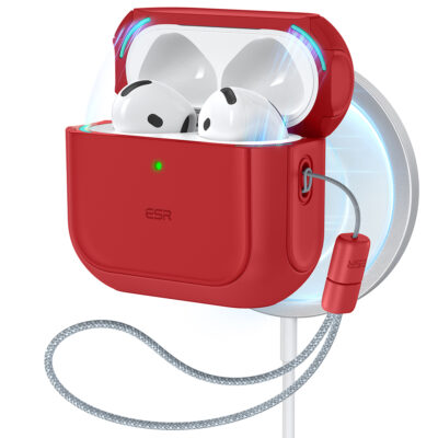 orbit hybrid airpods magsafe case red